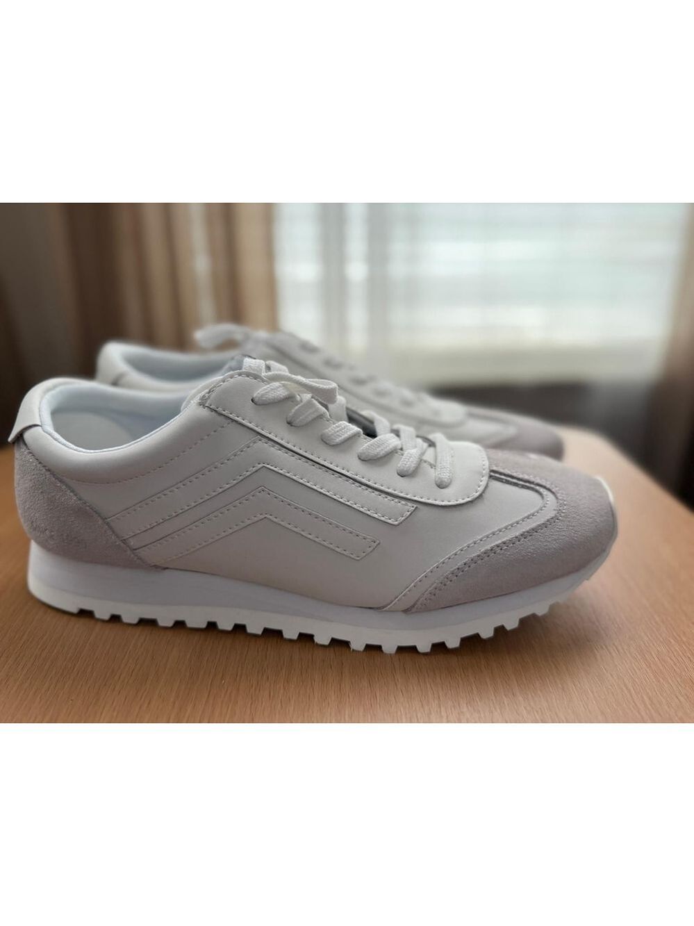 Franco Sarto Womens Matera Suede Leather Casual Sneakers SZ 9.5 M WHITE - Picture 8 of 12